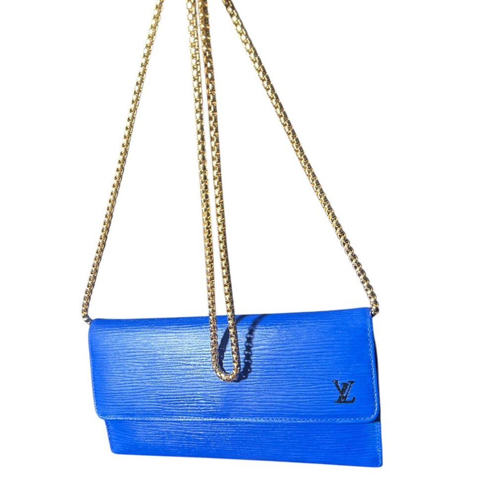 Louis Vuitton Blue Long Epi Wallet